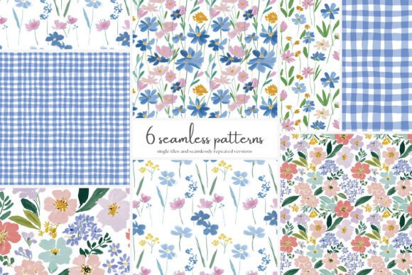 Spring Meadow Floral Seamless Patterns Graphic Patterns By Patishop Art