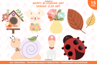Spring Season Clipart, Flower Botanical Graphic by jiinshui · Creative ...