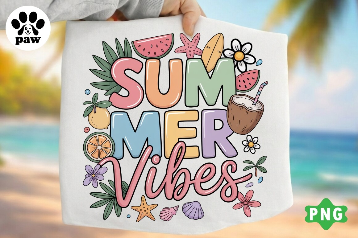 Summer Vibes Png, TropicalSummer Png Graphic by PAW · Creative Fabrica