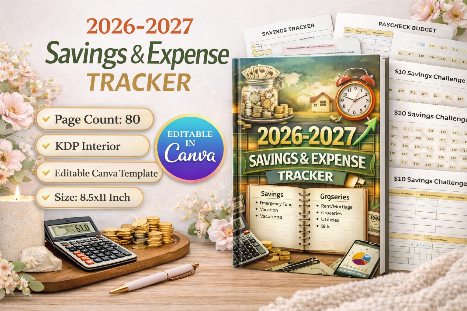 2026–2027 Savings & Expense Tracker Graphic by designmela01 · Creative ...