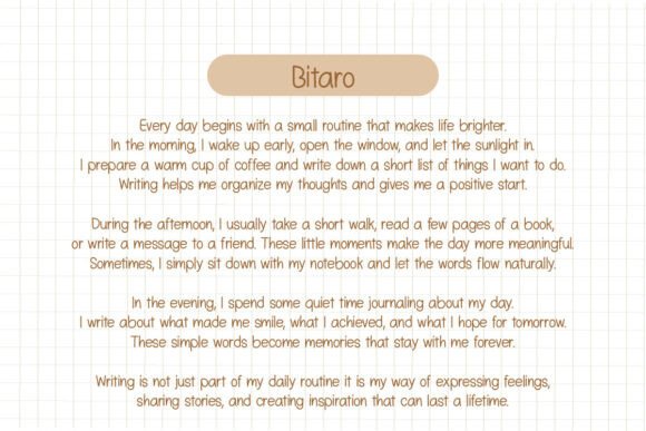 Bitaro Font - Preview 1