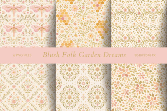 Blush Folk Garden Dreams Graphic Backgrounds By All_Design98