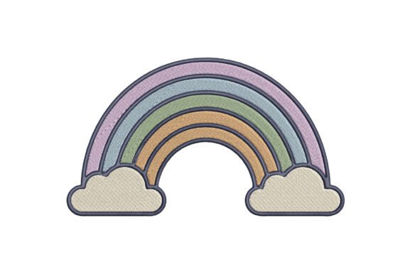 Boho Rainbow Embroidery Design