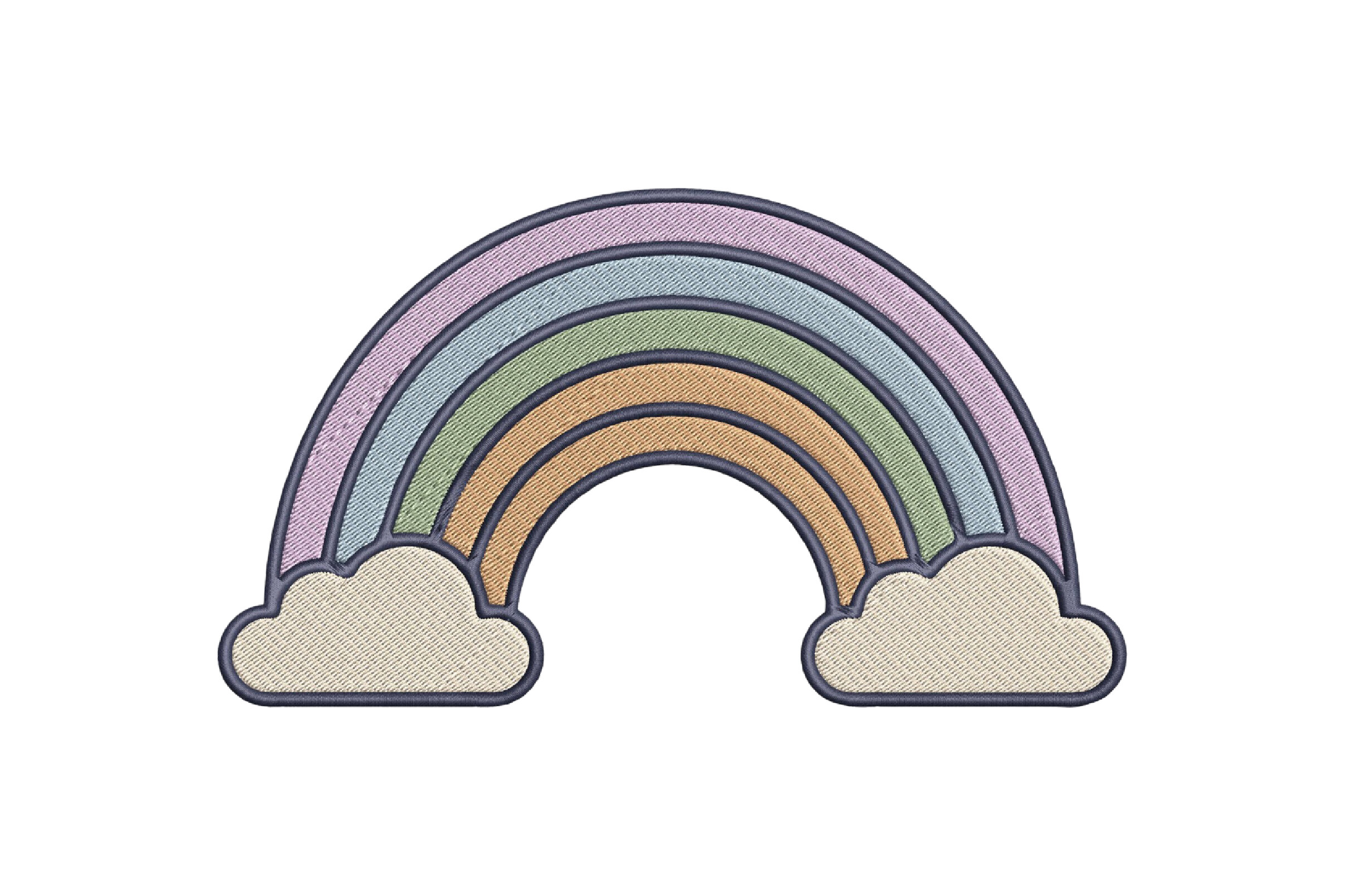 Boho Rainbow Embroidery Design