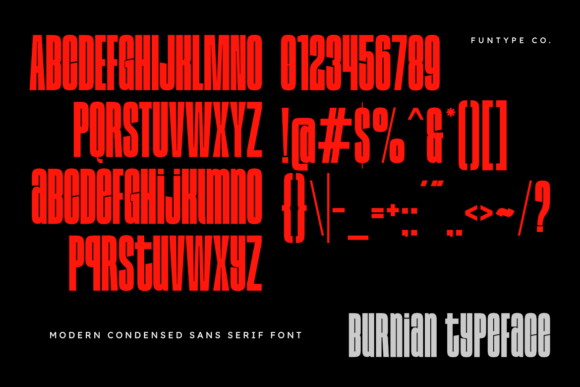 Burnian Font - Preview 1