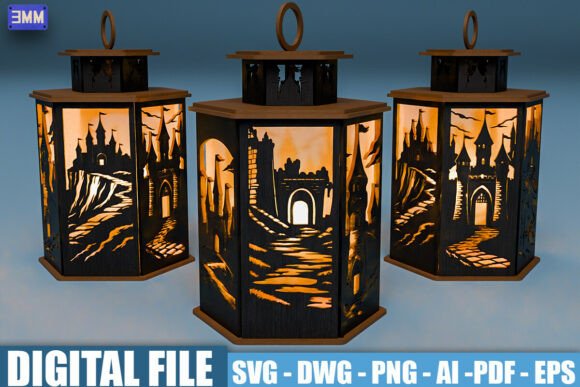 Castle Lantern Svg Laser Cutting