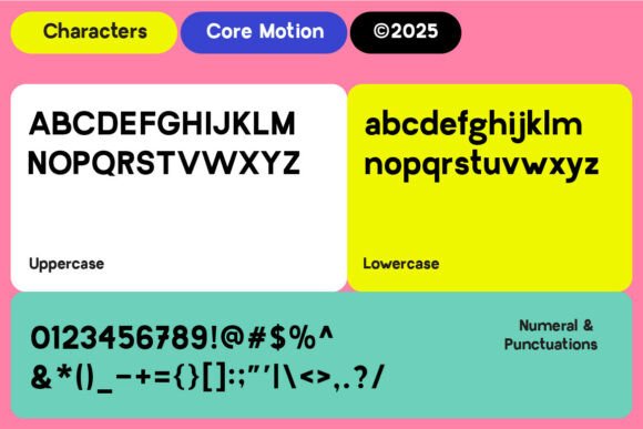 Core Motion Font - Preview 6