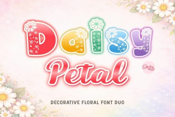 Preview specimen of Daisy Petal Duo decorative font