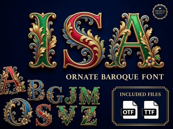 Isa Font PNG with transparent background - Preview 1