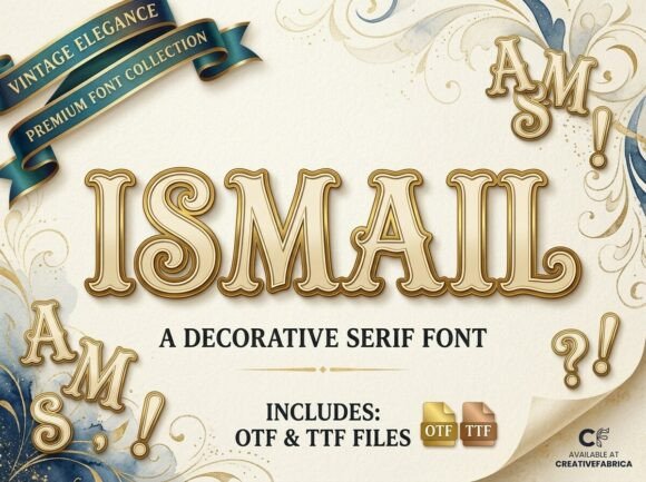 Ismail Font PNG with transparent background - Preview 2
