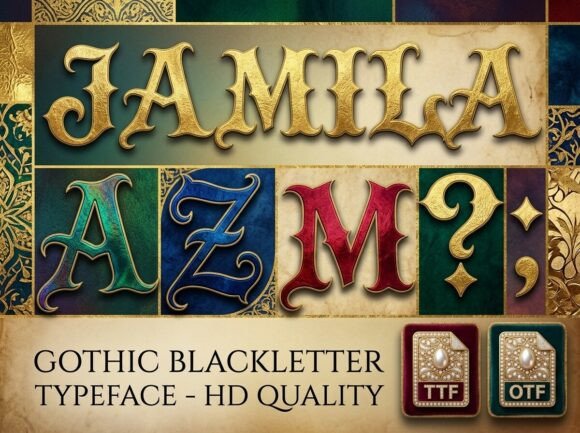 Jamila Font PNG with transparent background - Preview 1