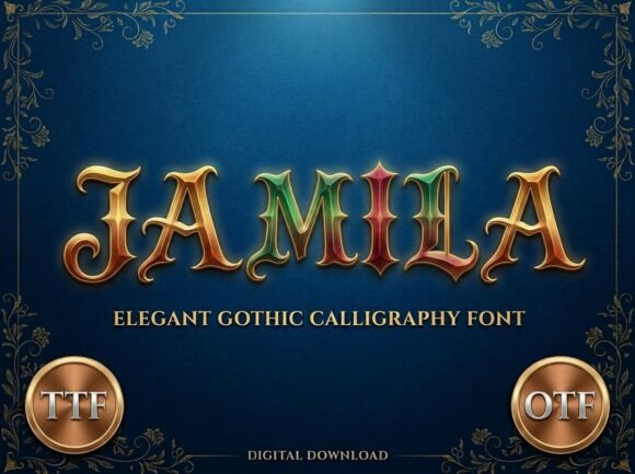 Jamila Font PNG with transparent background - Preview 2