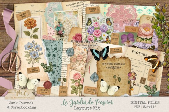 Journal Layout Pages Le Jardin De Papier Graphic Print Templates By paperart.bymc