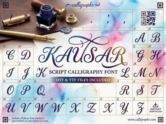 Kausar Font PNG with transparent background - Preview 1