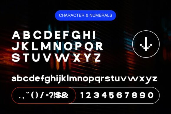 Moduline Font PNG with transparent background - Preview 1