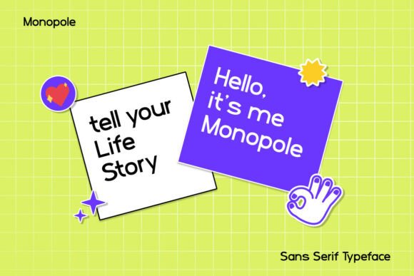 Monopole Font font preview - 3