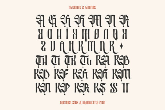 Nocthira Font PNG with transparent background - Preview 4