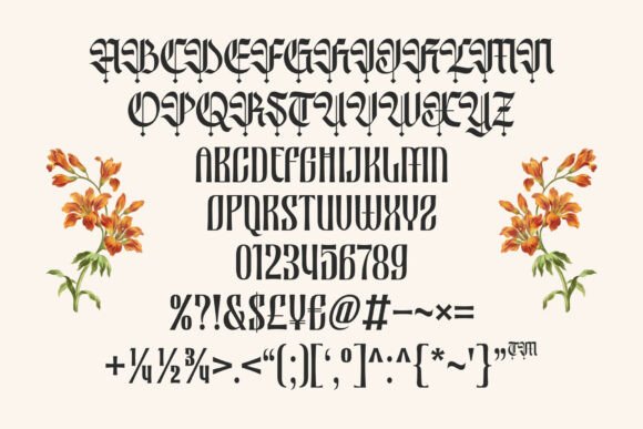 Nocthira Font PNG with transparent background - Preview 5