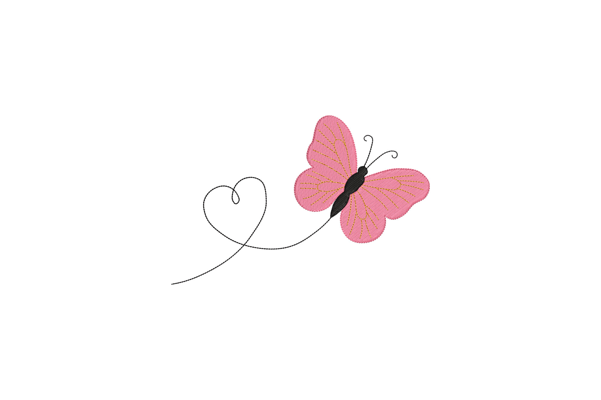 Pink Butterfly Heart