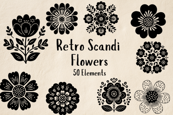Retro Scandi Flowers