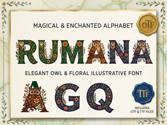 Rumana Font font preview - 2