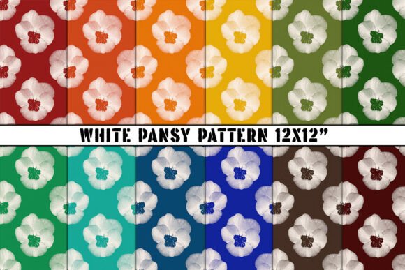 White Pansy Pattern