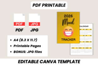 2026 Mood Tracker Canva Template Graphic by DIGITAL PRINT BOX ...
