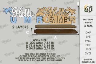 3D Summer Table Sign Laser Cut · Creative Fabrica