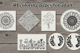 Creative Coloring Pdf 40 Adult Coloring Pages PDF Book Graphic by Lasercut_pro · Creative Fabrica