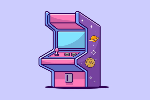 Arcade Machine Game Cartoon Illustration Graphic by catalyststuff ...