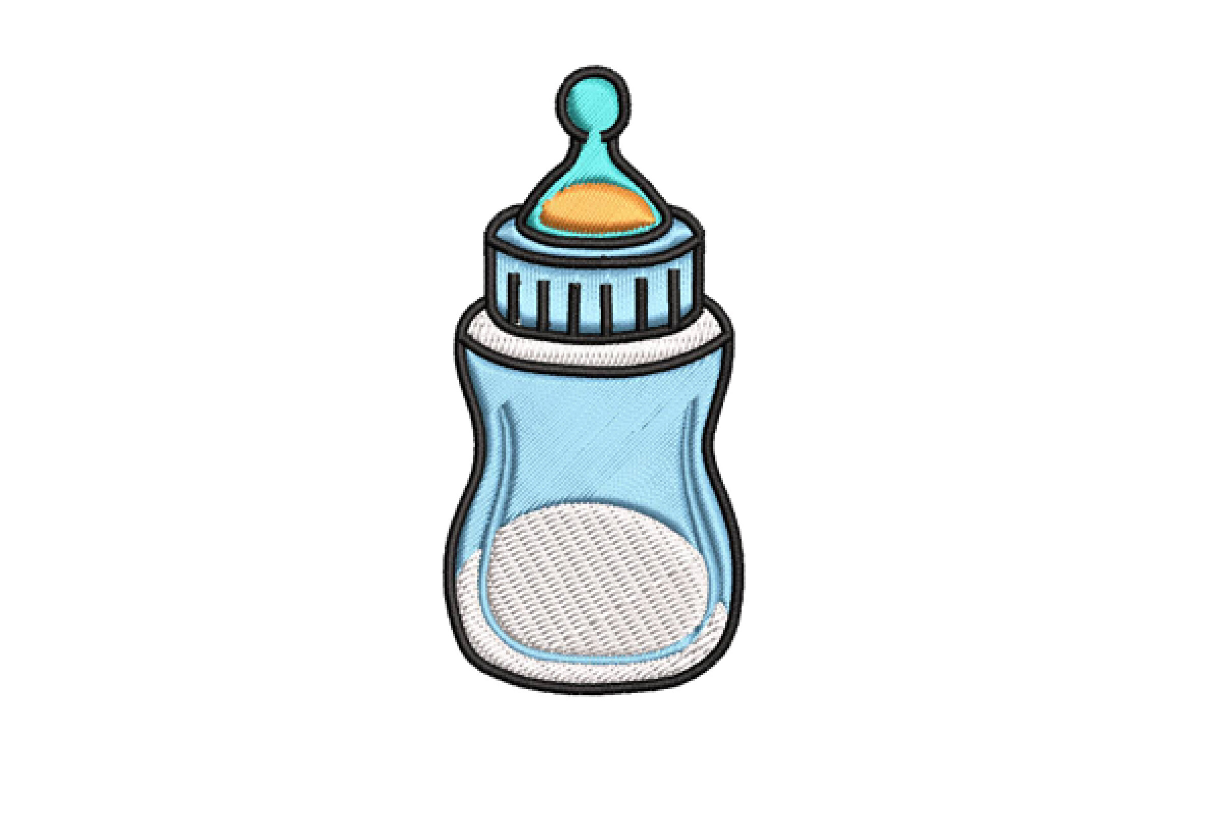 Baby Bottle Embroidery Design
