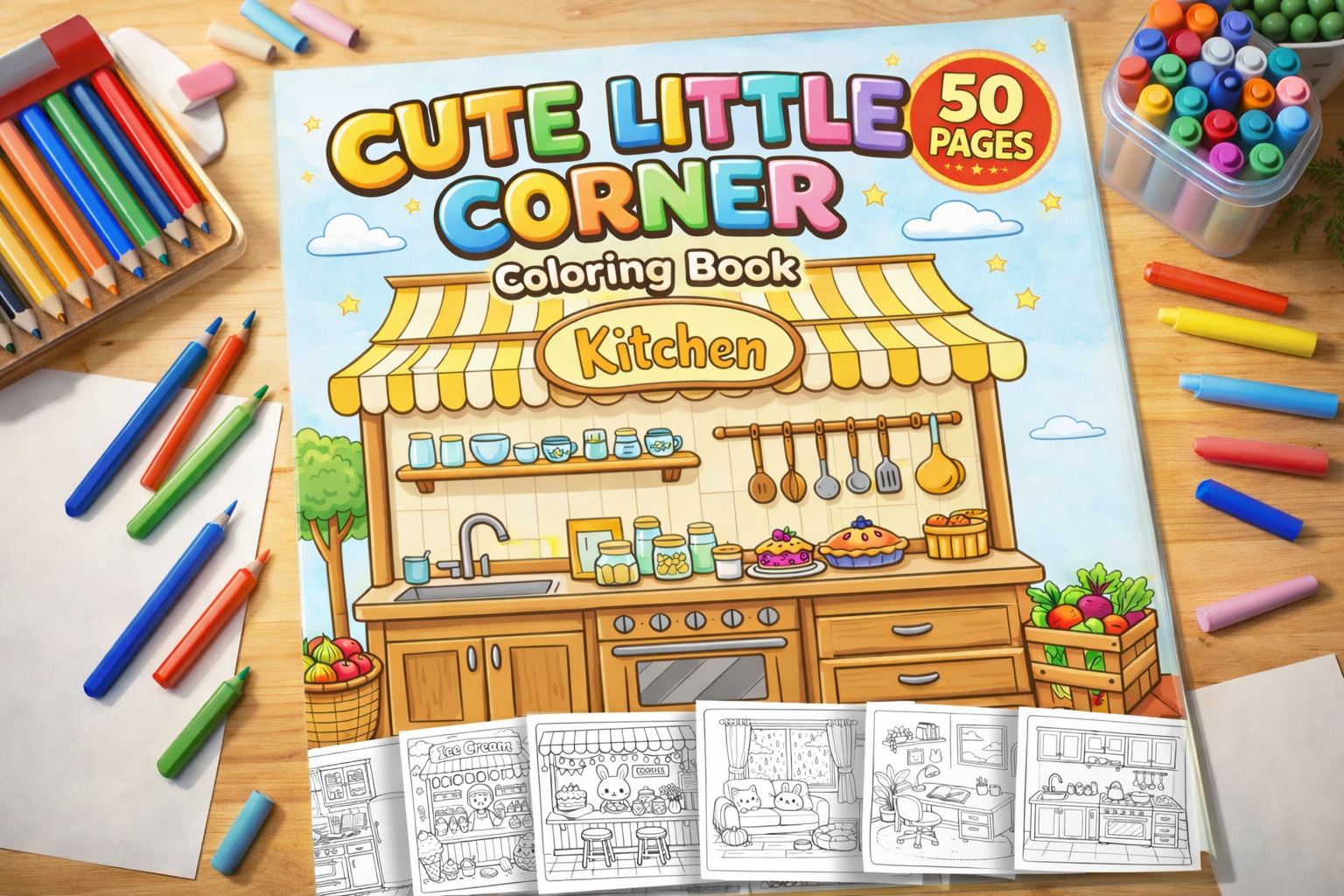 Bold Easy Little Corner Coloring Book