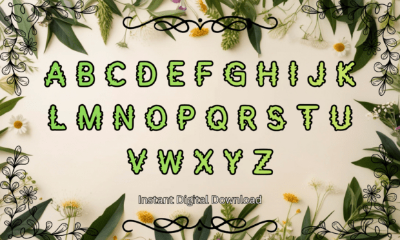 Botanical Vine Font - Preview 1