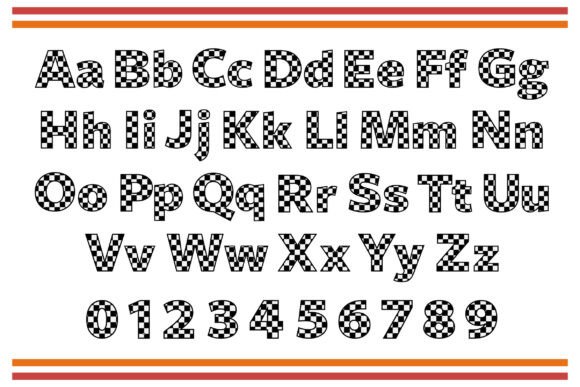 Checkered Font - Preview 1