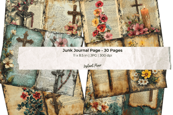 Christian Junk Journal Pages Vintage Scr