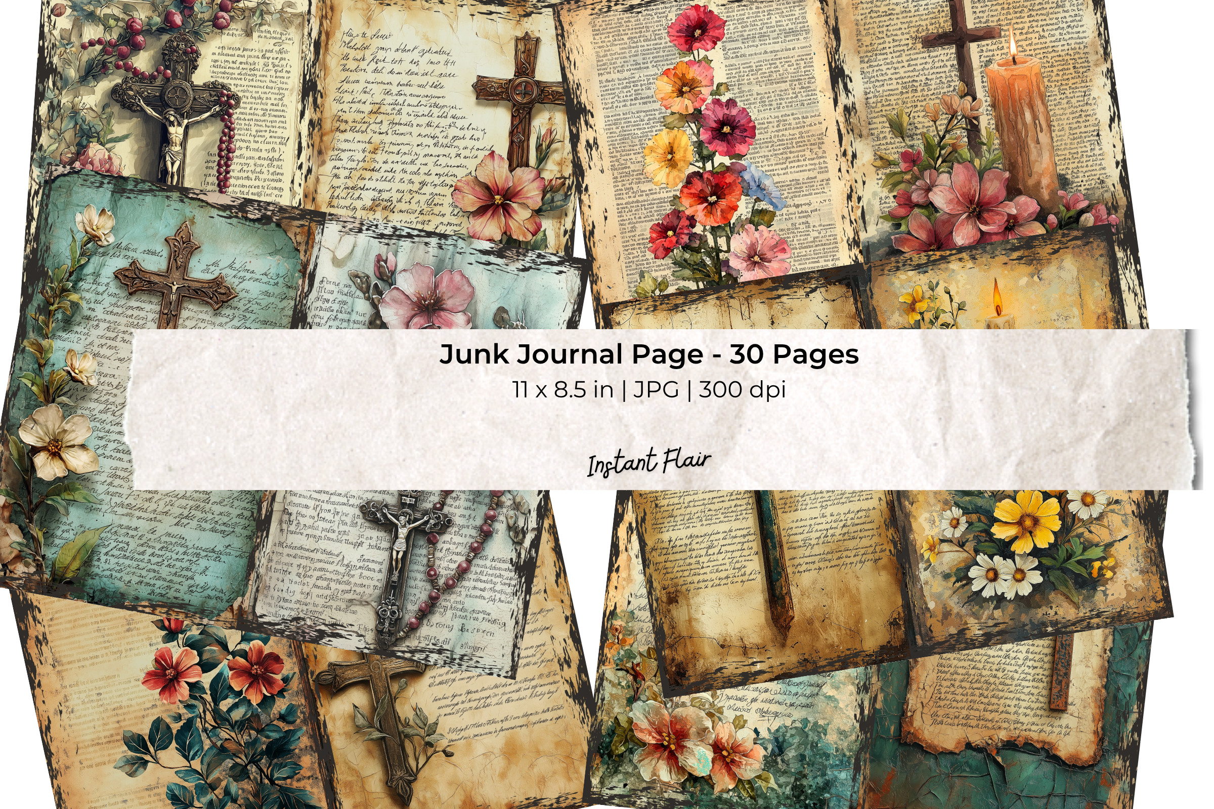 Christian Junk Journal Pages Vintage Scr