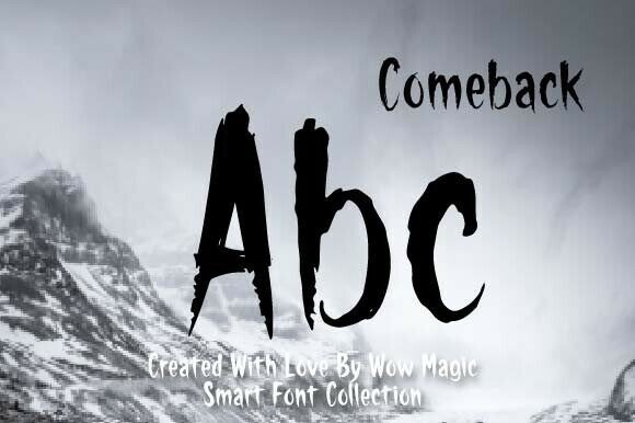 Comeback Font - Preview 1