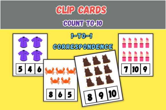 Count to 10 Clip Cards Kindergarten, SEN