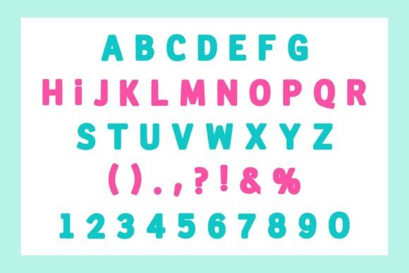 Cute Stacked Font PNG with transparent background - Preview 3