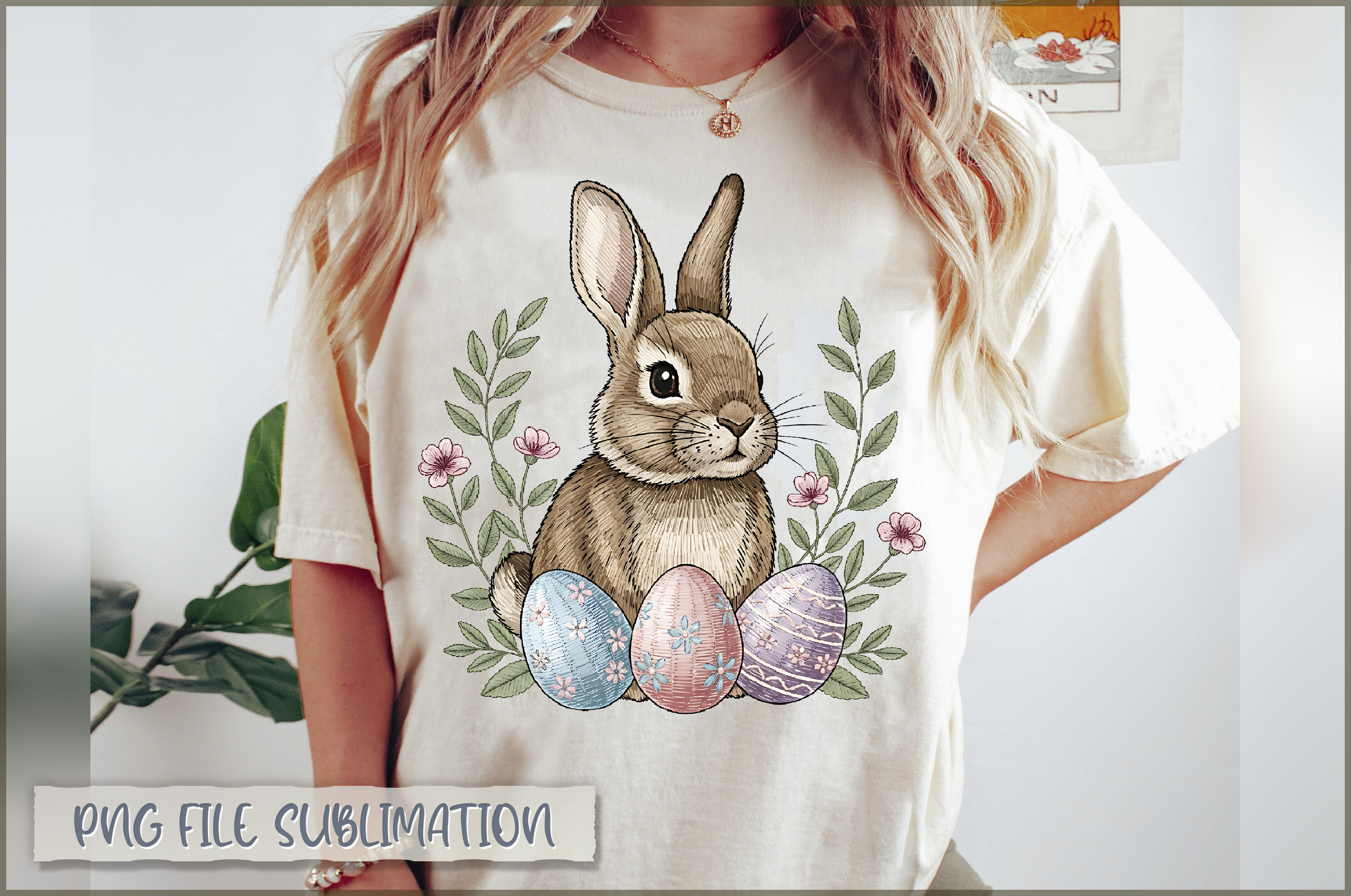 Easter Bunny & Eggs PNG Graphic by Extreme DesignArt · Creative Fabrica