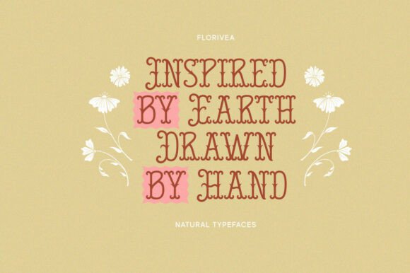 Florivea Typeface Font PNG with transparent background - Preview 1