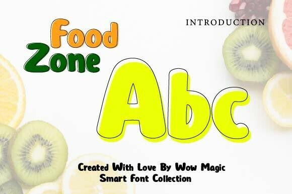 Food Zone Font PNG with transparent background - Preview 1