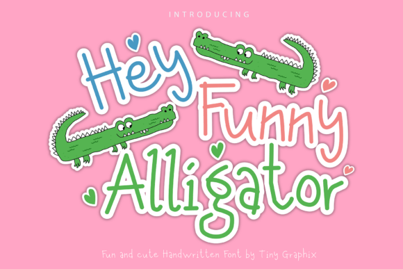 Hey Alligator Font PNG with transparent background - Preview 4