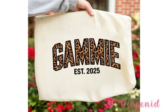 Leopard Print Gammie EST 2025 PNG Graphic Illustrations By Diceenid