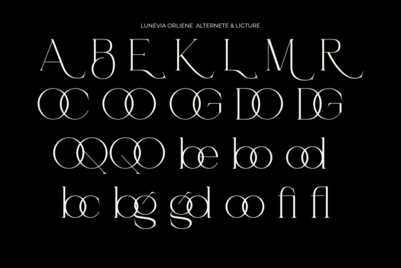 Lunévia Orliene Font PNG with transparent background - Preview 5
