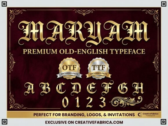 Maryam Font PNG with transparent background - Preview 1