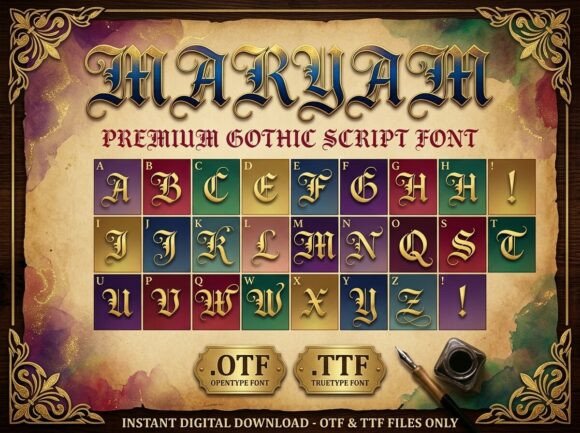 Maryam Font PNG with transparent background - Preview 3