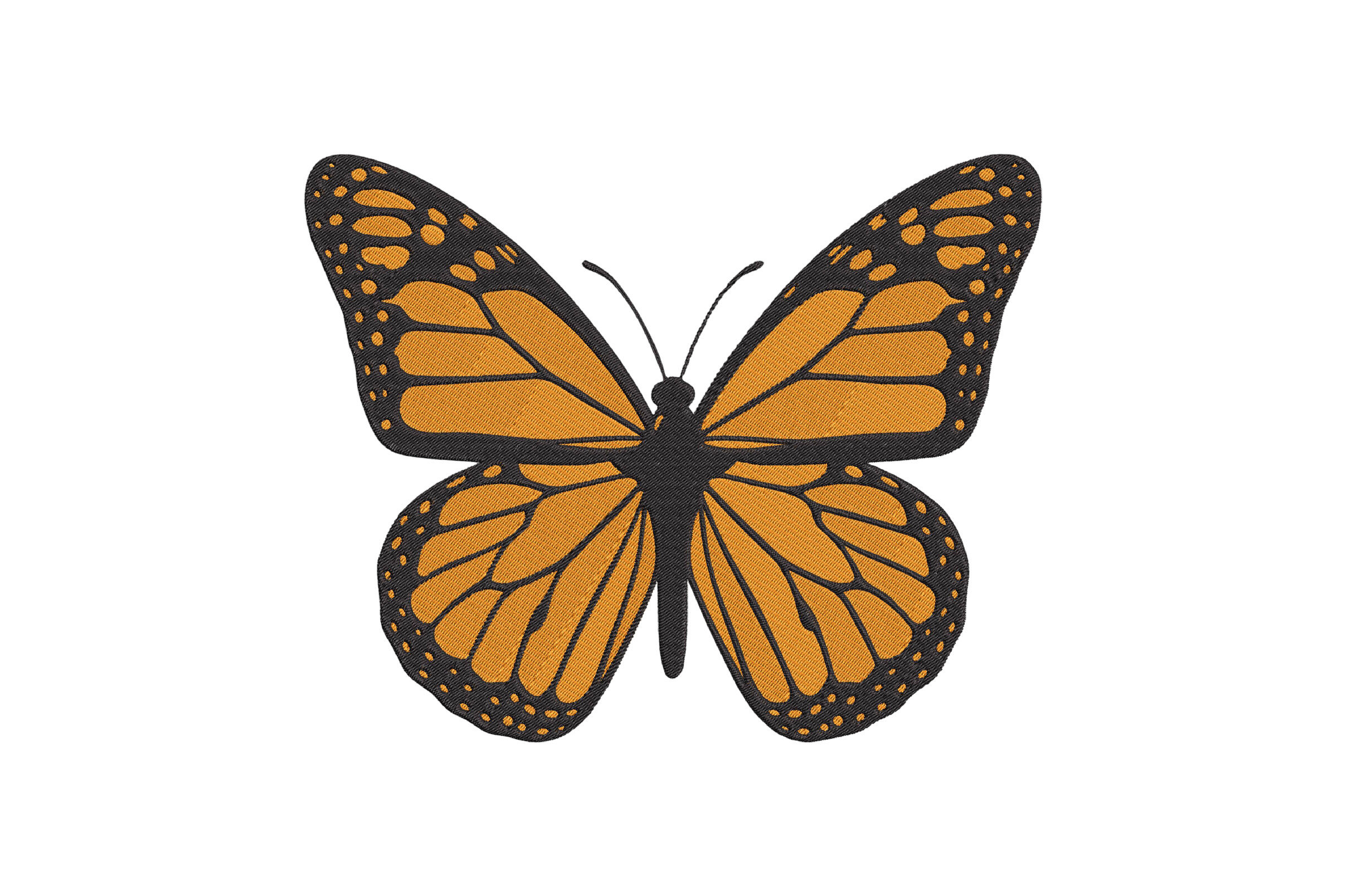Monarch Butterfly Embroidery Design