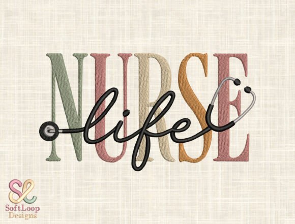 Nurse Life Embroidery Design