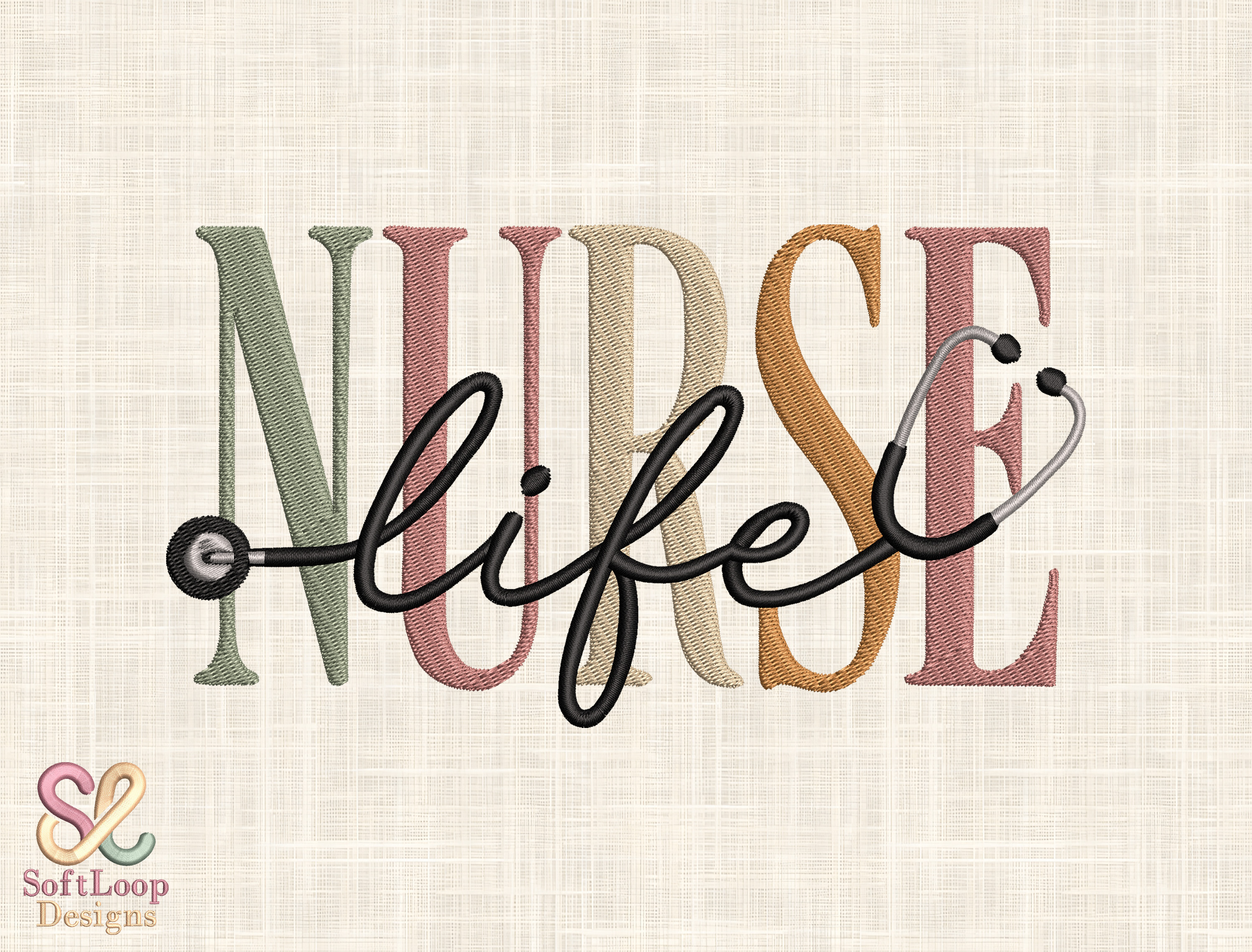 Nurse Life Embroidery Design
